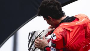 Marc Márquez, en Motegi, hoy, como nuevo monarca de MotoGP.