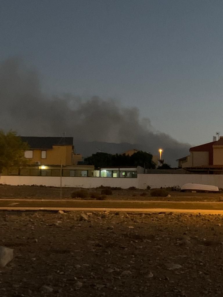 Incendio en Aldea Blanca, en el municipio de San Bartolomé de Tirajana