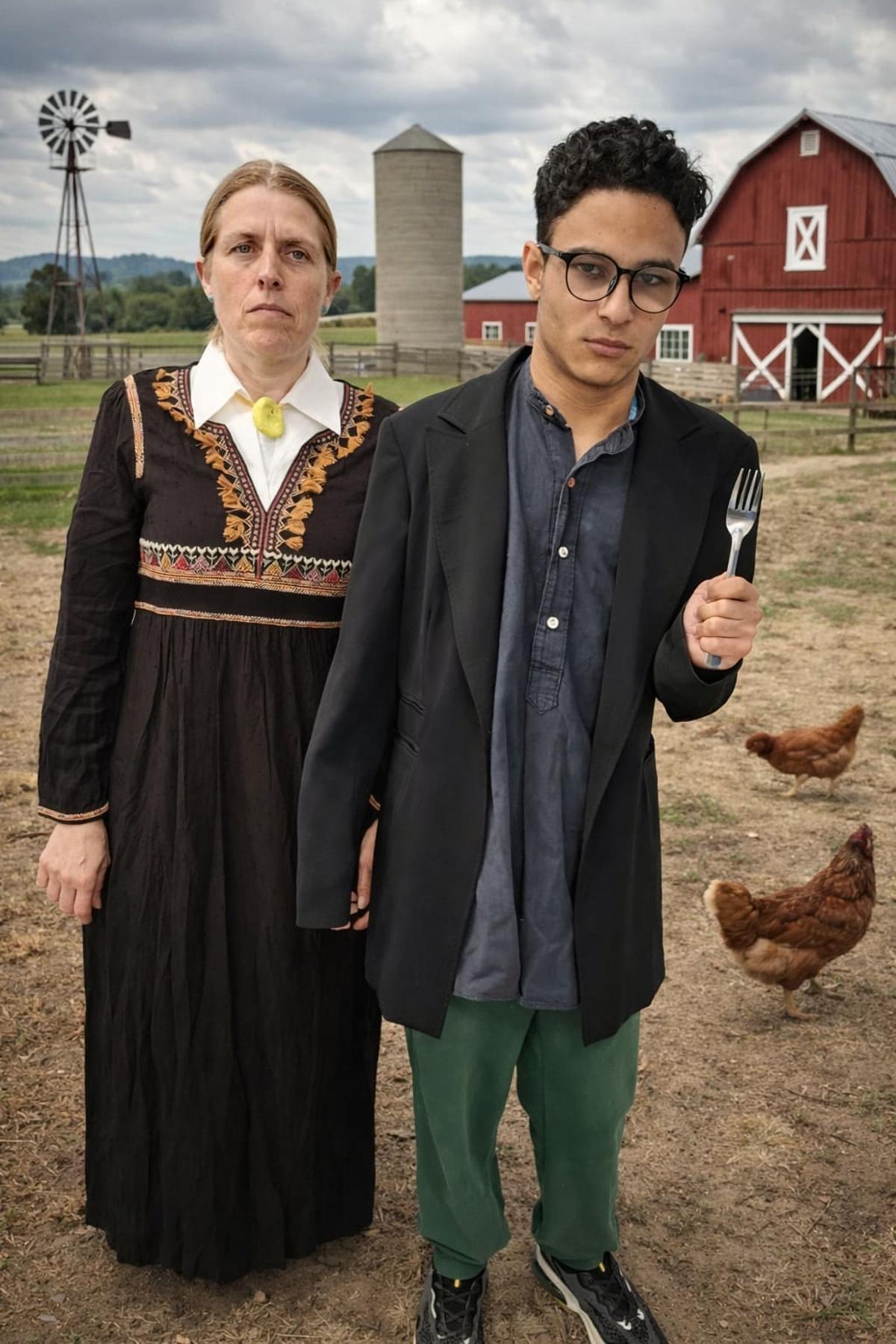 7è PREMI Foto Ruano. Ryan Alexander Pulgarín Rodríguez. Mater Misericordiae. IA. American Gothic Grant Wood