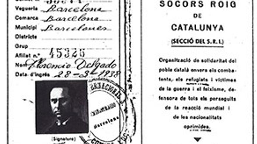 Carné do Socors Roig de Catalunya de Florencio Delgado.    // CONSELLO / FAMILIA DELGADO