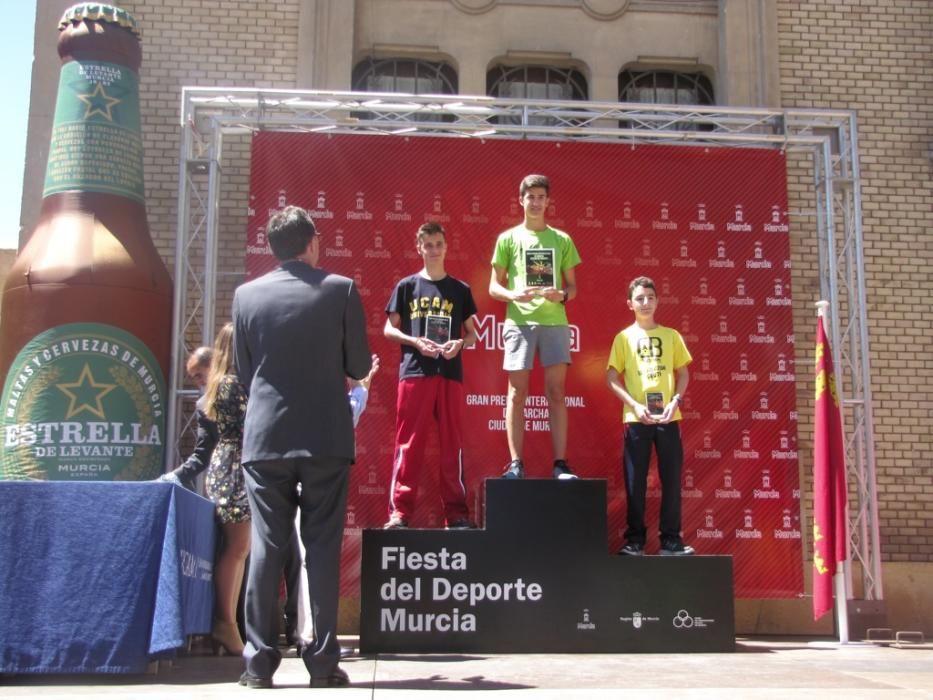 Entrega de premios en el Gran Premio de Marcha Ciudad de Murcia