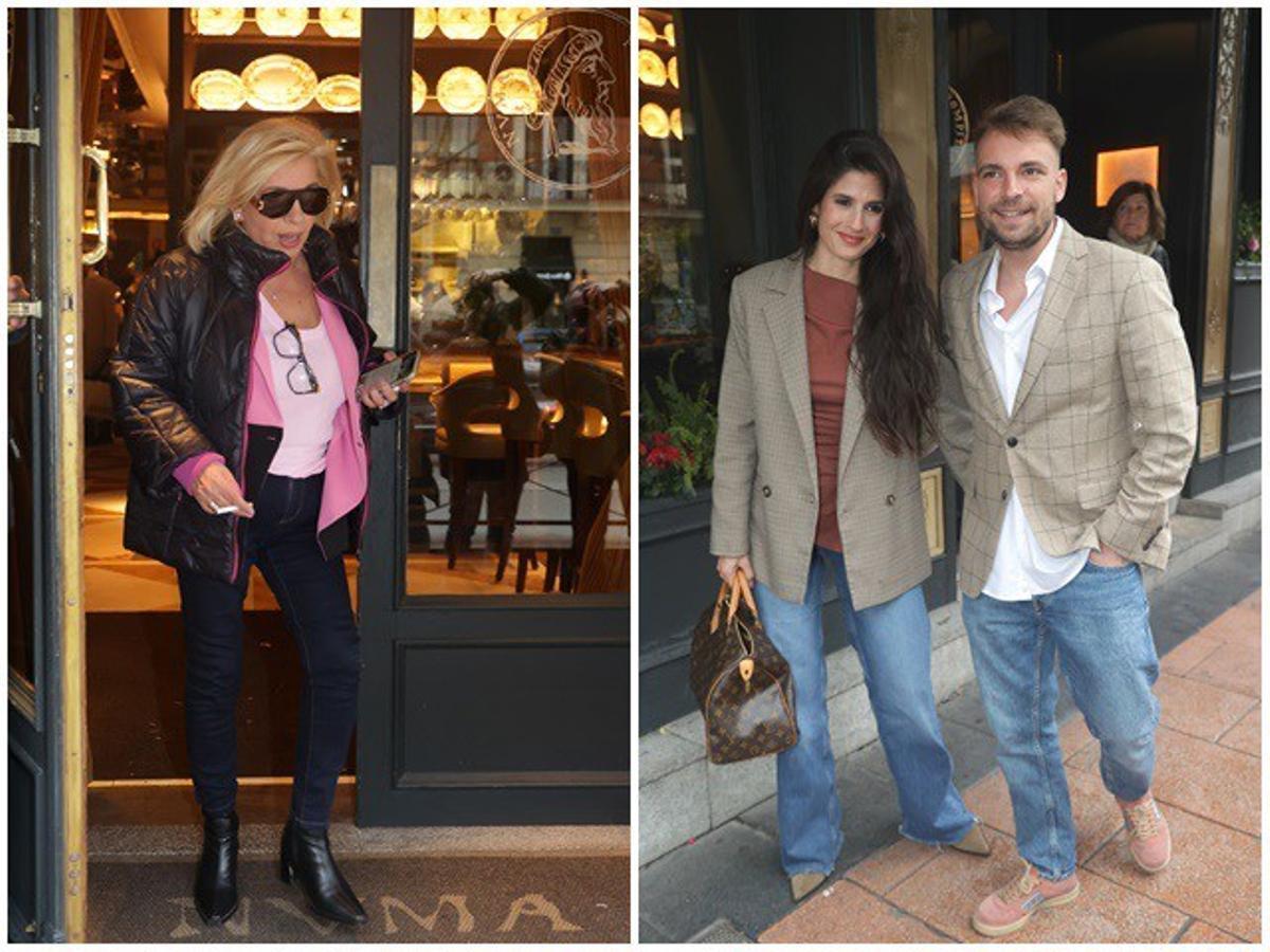 Carmen Borrego y José María Almoguera acompañado de María 'la jerezana' se han dado cita en un conocido restaurante de la capital