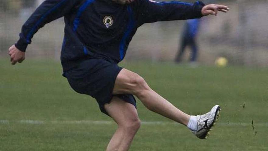 Juanra, durante un entrenamiento.