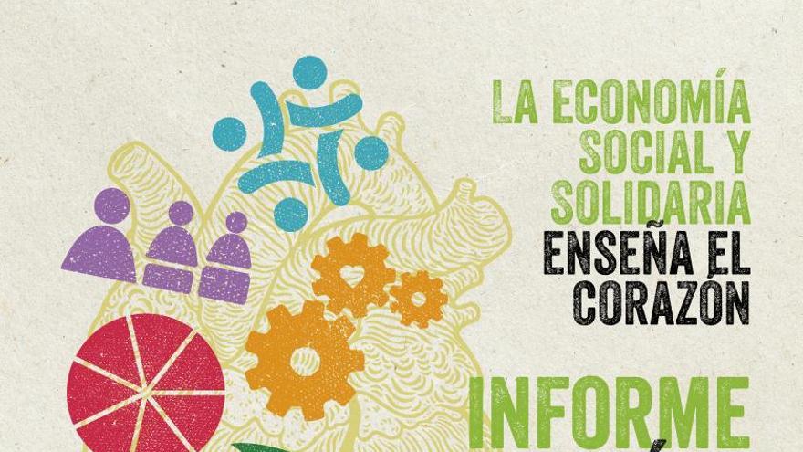 Cartel que ilustra la jornada sobre el informe auditoría/balance social 2022 bajo el lema &quot;La Economía Social y Solidaria Enseña el Corazón&quot;.