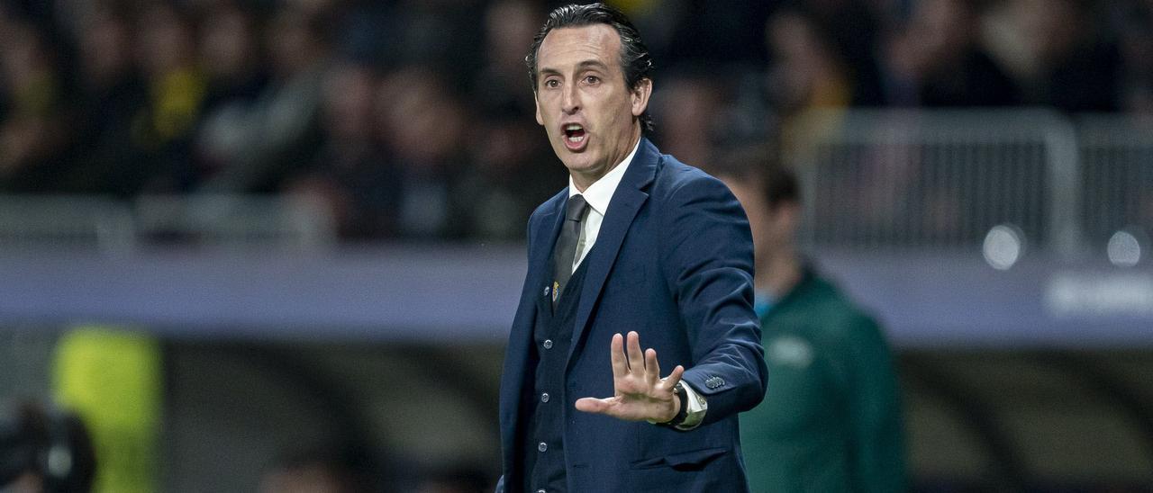 El entrenador del Villarreal CF, Unai Emery, en el Wankdorf Stadium de Berna.