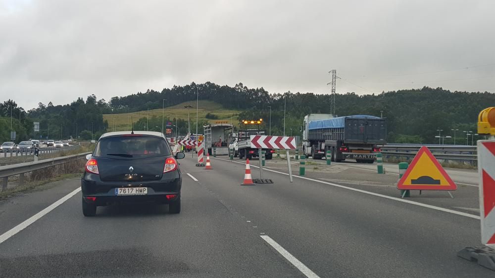 Obras en la autopista "Y" a la altura del Montico