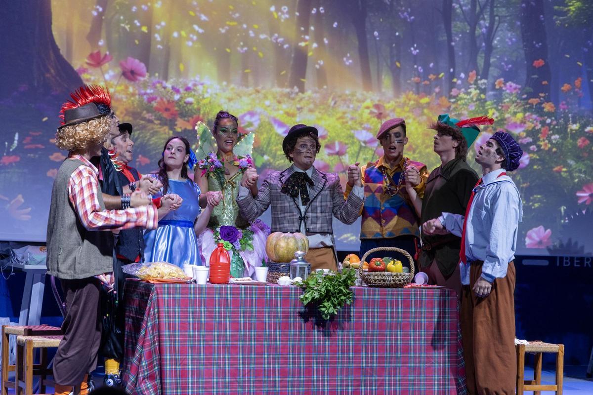 Un momento de la representación teatral de Peter Pan.