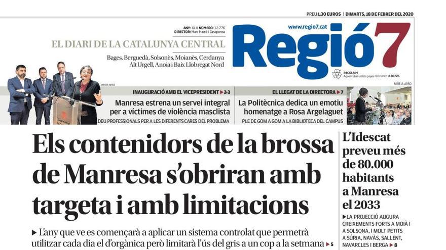 Portada de Regió7 aquest dimarts