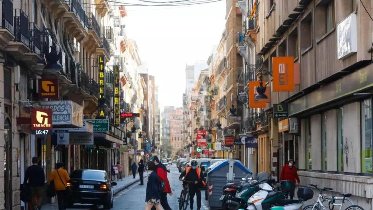 La calle Pelayo, en la Roqueta