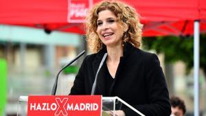 Hana Jalloul, número dos de la lista del PSOE-M en las elecciones madrileñas del 4 de mayo, el pasado 20 de abril en Parla. 