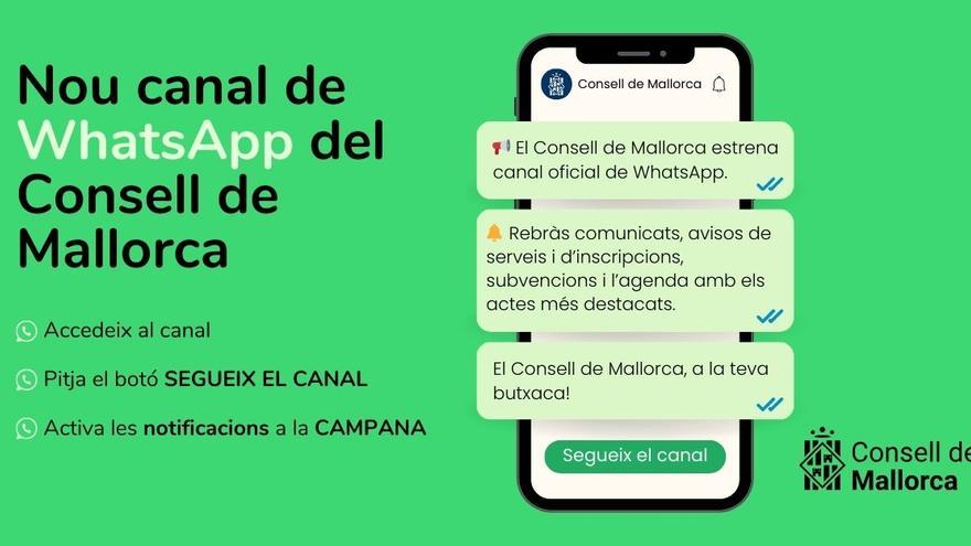 El Consell de Mallorca estrena un canal informativo en WhatsApp