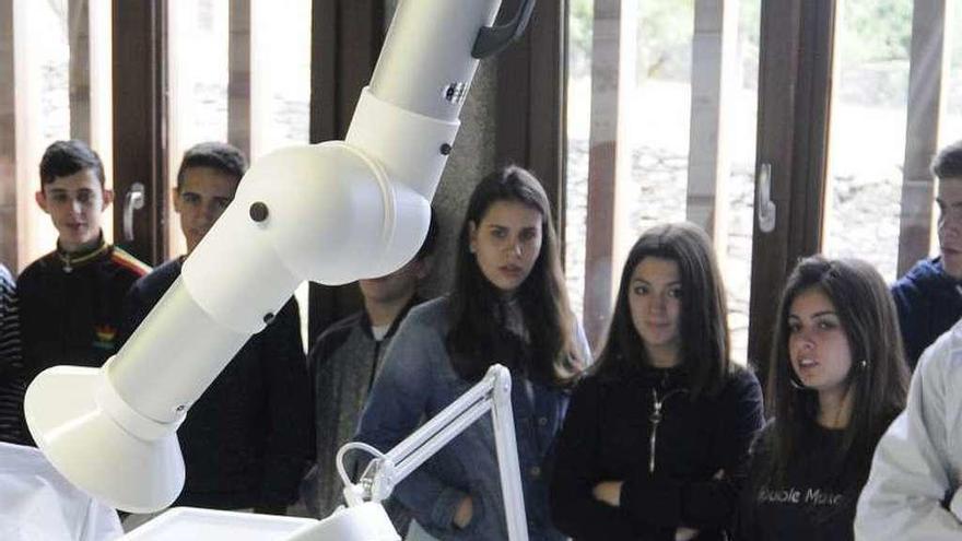 Alumnos de FP visitan el centro arqueológico de Liñares.