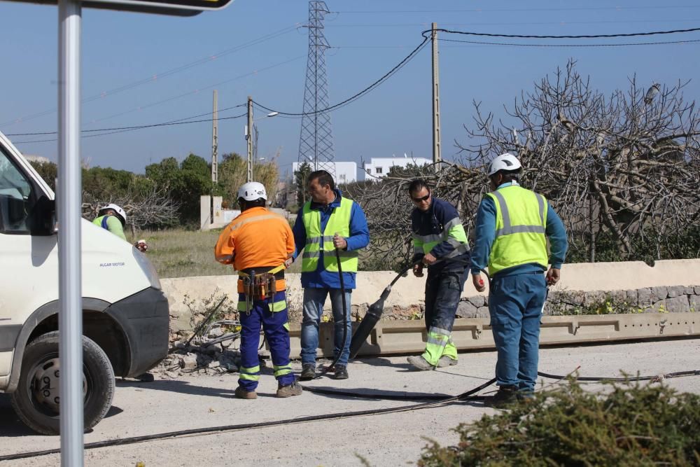 Ha quedado cortada la carretera de ses Salines