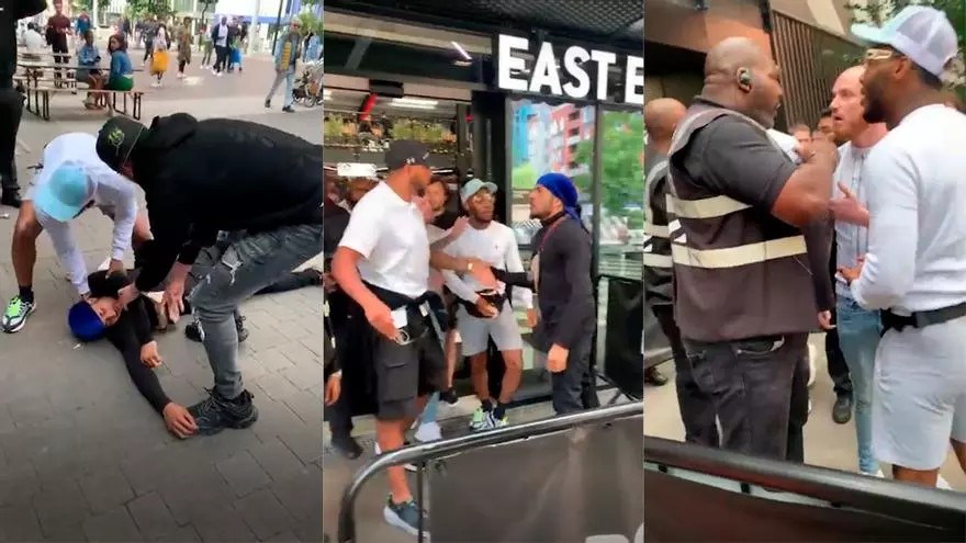 Le deja inconsciente: ¡impresionante 'KO' de un exboxeador en plena pelea en la calle!