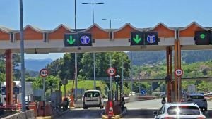 Peaje de la autopista AP-9 a la altura de Pontevedra. AP9