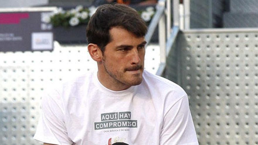 Casillas, en el Masters de tenis de Madrid.