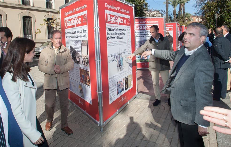 Exposición de portada del X aniversario de La Crónica de Badajoz