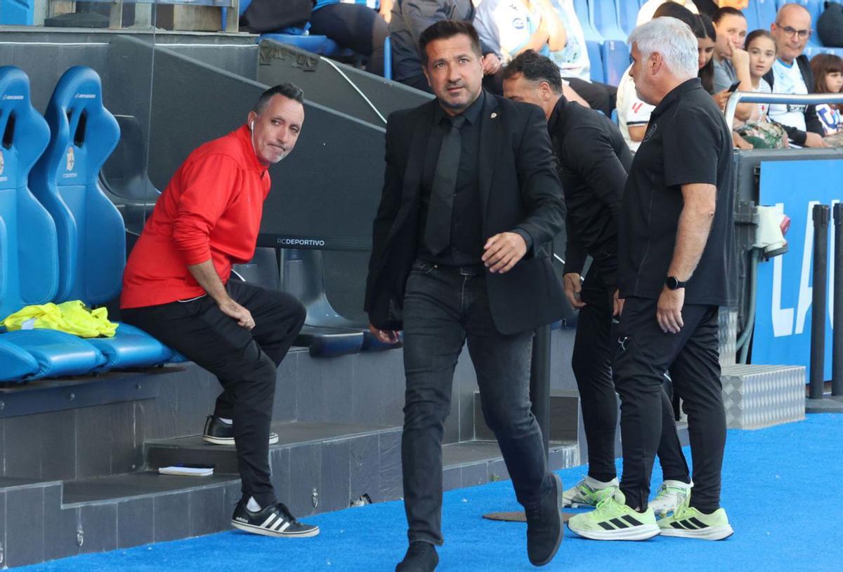 Fran Alonso, durante un partido del Dépor Abanca.