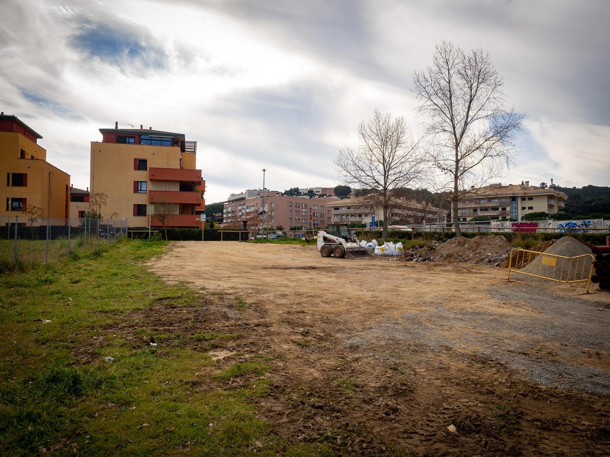 Els terrenys, una imatge cedida el 2019, on es preveu la construcció dels habitatges per part d'Incasòl.