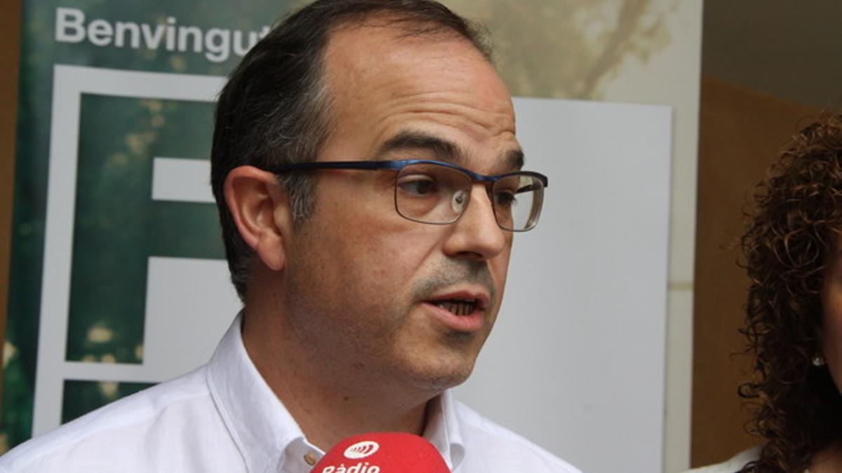 El portavoz de CDC, Jordi Turull, este sábado en Sabadell.