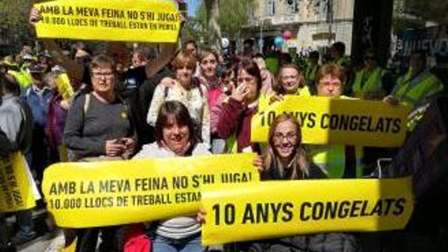 Participants en la manifestació de Barcelona