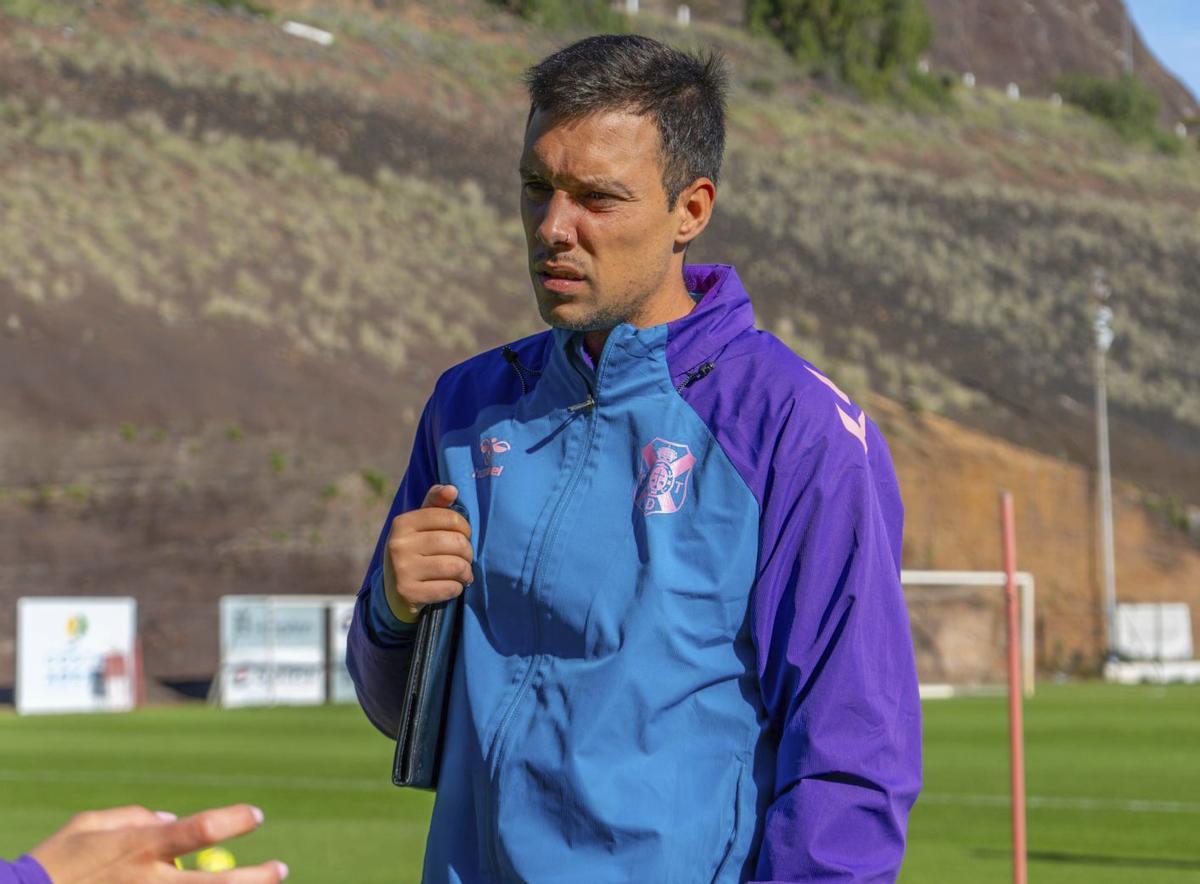 Yerai Martín, en un entrenamiento en El Mundialito. | CDTF