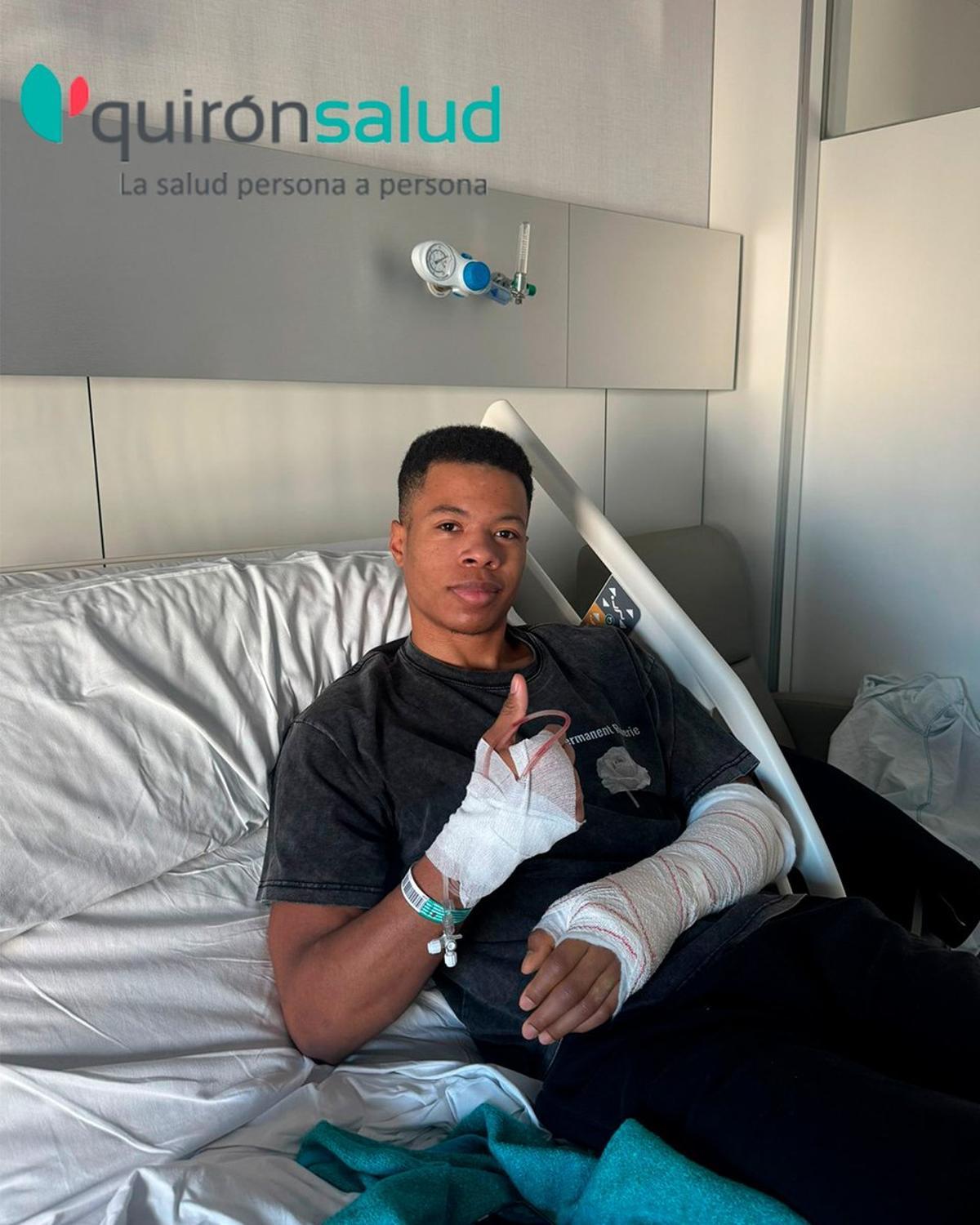 Trae Bell-Haynes, en el hospital.