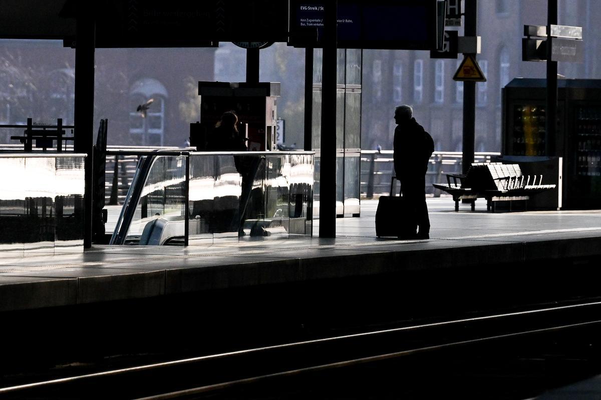 Huelga de los trabajadores del ferrocarril en Alemania. Berlín