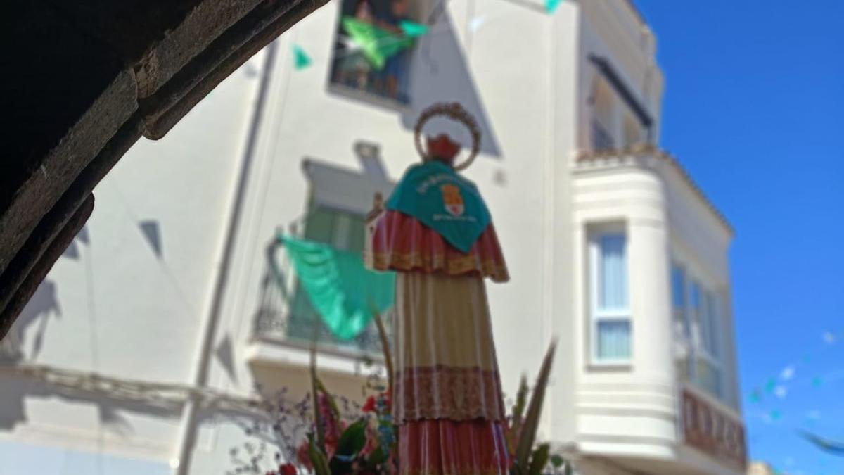 La imagen del santo patrón volverá a salir hoy lunes en procesión.