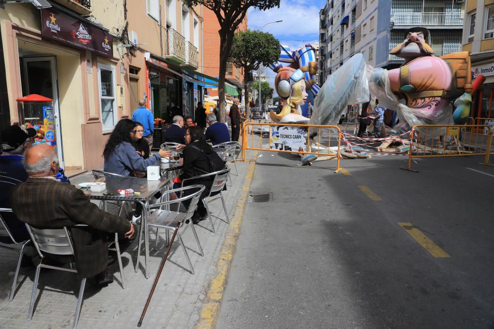 "Plantà" de las fallas de Gandia