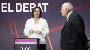 Ada Colau y Ernest Maragall, durante un debate electoral 