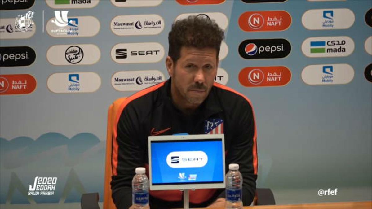 Simeone habló en la previa de la final de la Supercopa