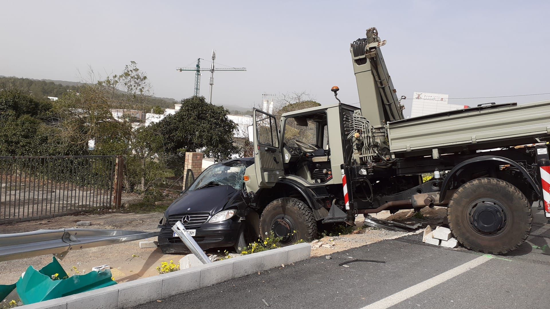 Accidente de tráfico múltiple en Ibiza