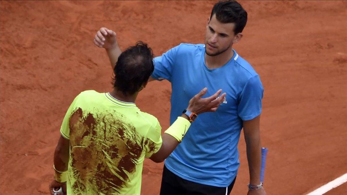 Nadal y Thiem durante el pasado Roland Garros