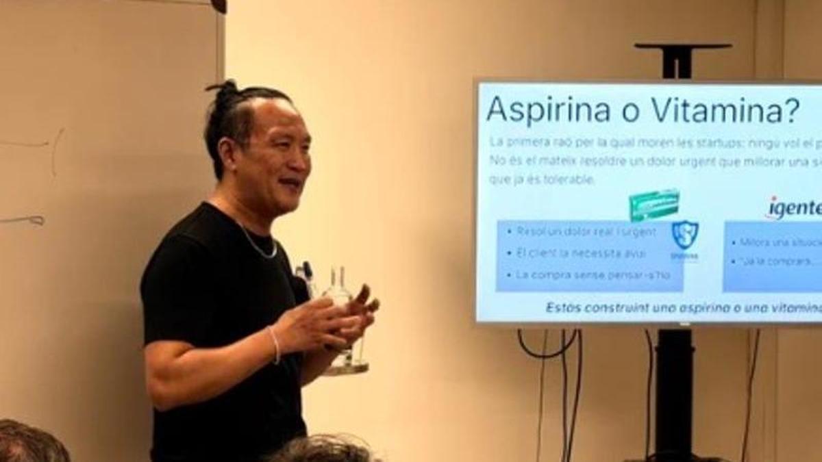 Dídac Lee, durant la conferència.