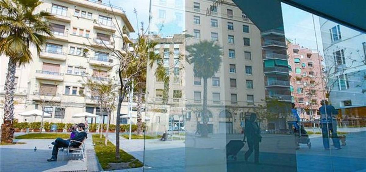 La plaça de Fort Pienc, l’espai més popular d’aquest barri de l’Eixample. La plaça de Fort Pienc, l’espai més popular d’aquest barri de l’Eixample.