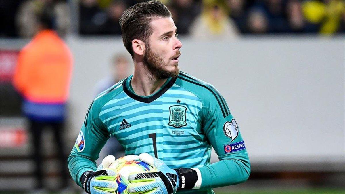 De Gea, en el partido ante Suecia