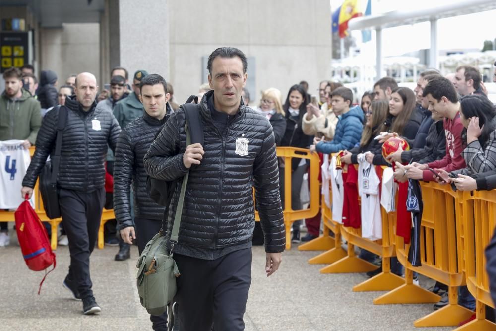 La selección española ya está en Asturias para su partido ante Israel