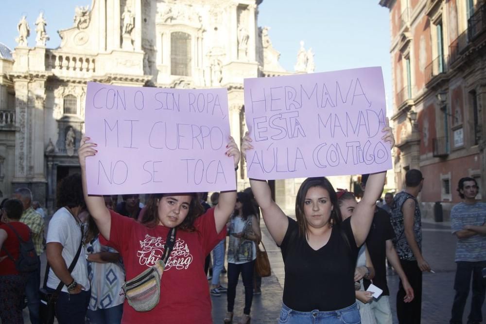 Protesta en Murcia contra la excarcelación de La Manada