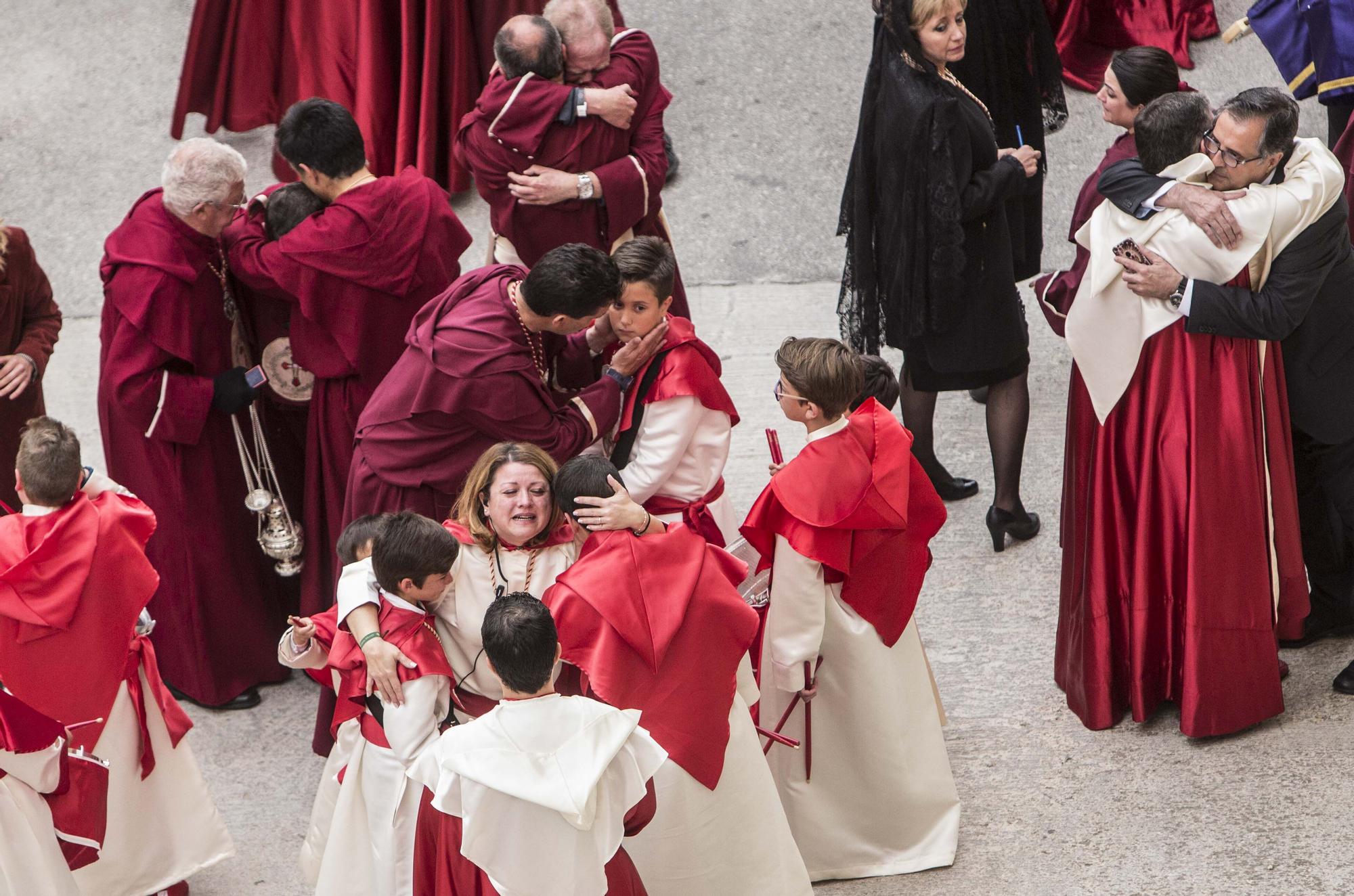 Imágenes de La Santa Cena de 2019, debido a la lluvia no pudieron procesionar.