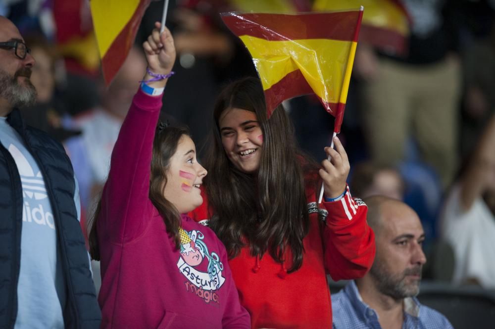 La selección española femenina, en Riazor