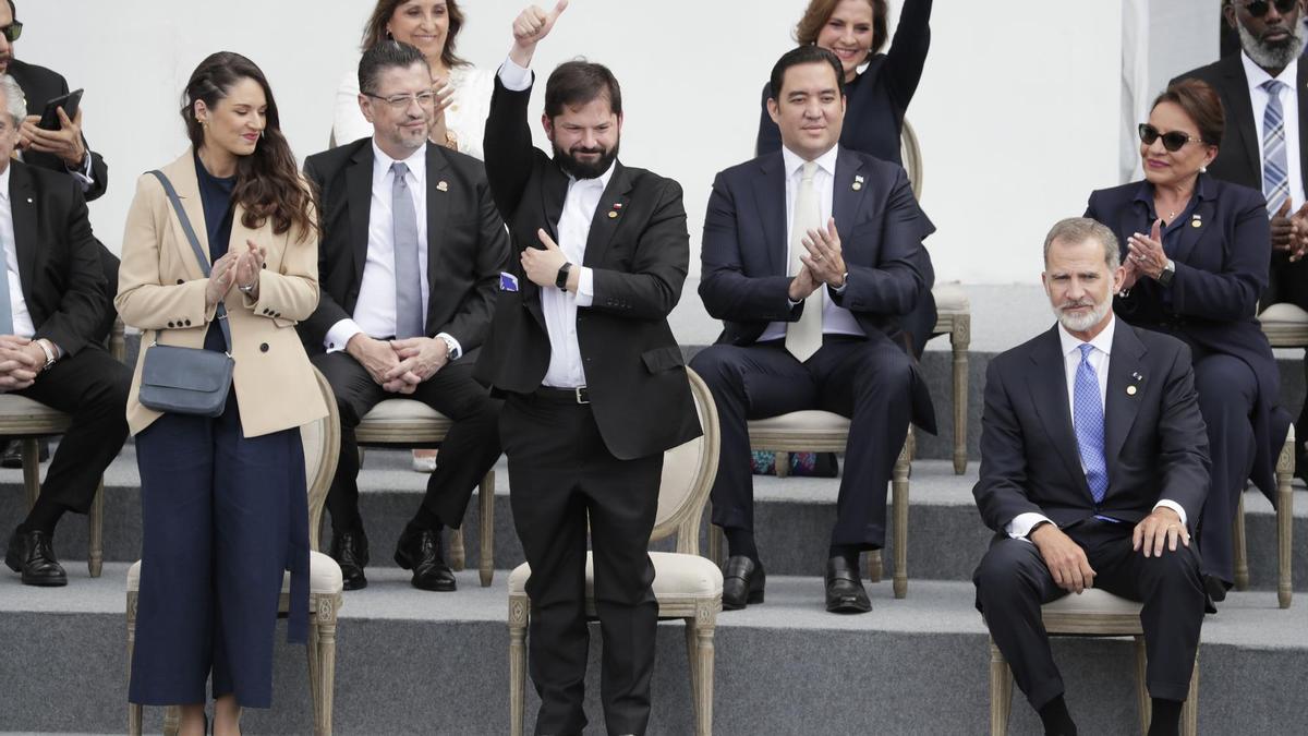 Felipe VI, en un momento de la ceremonia de investidura de Gustavo Petro.