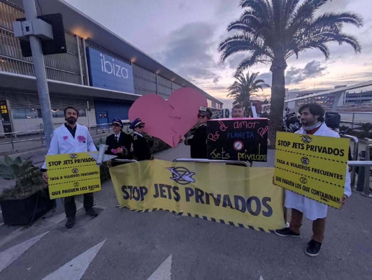 Imagen de la protesta en Ibiza.