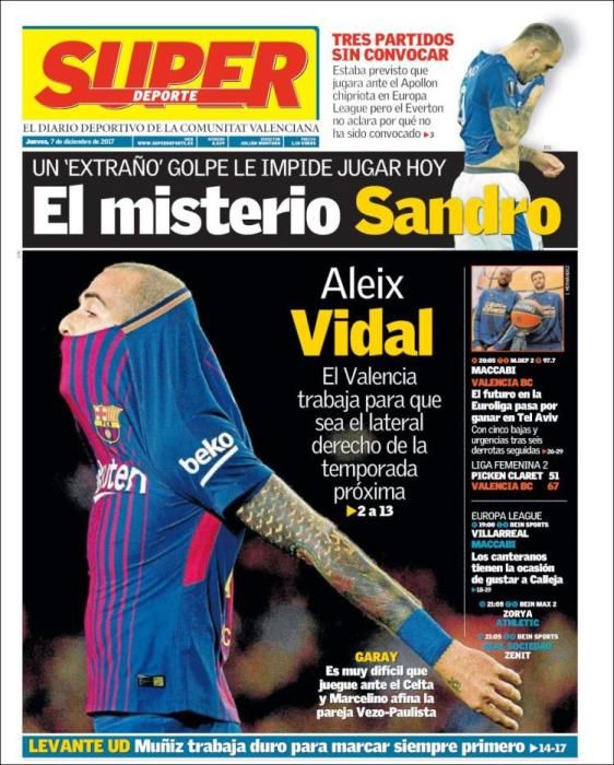 Portadas del 7 de diciembre de 2017