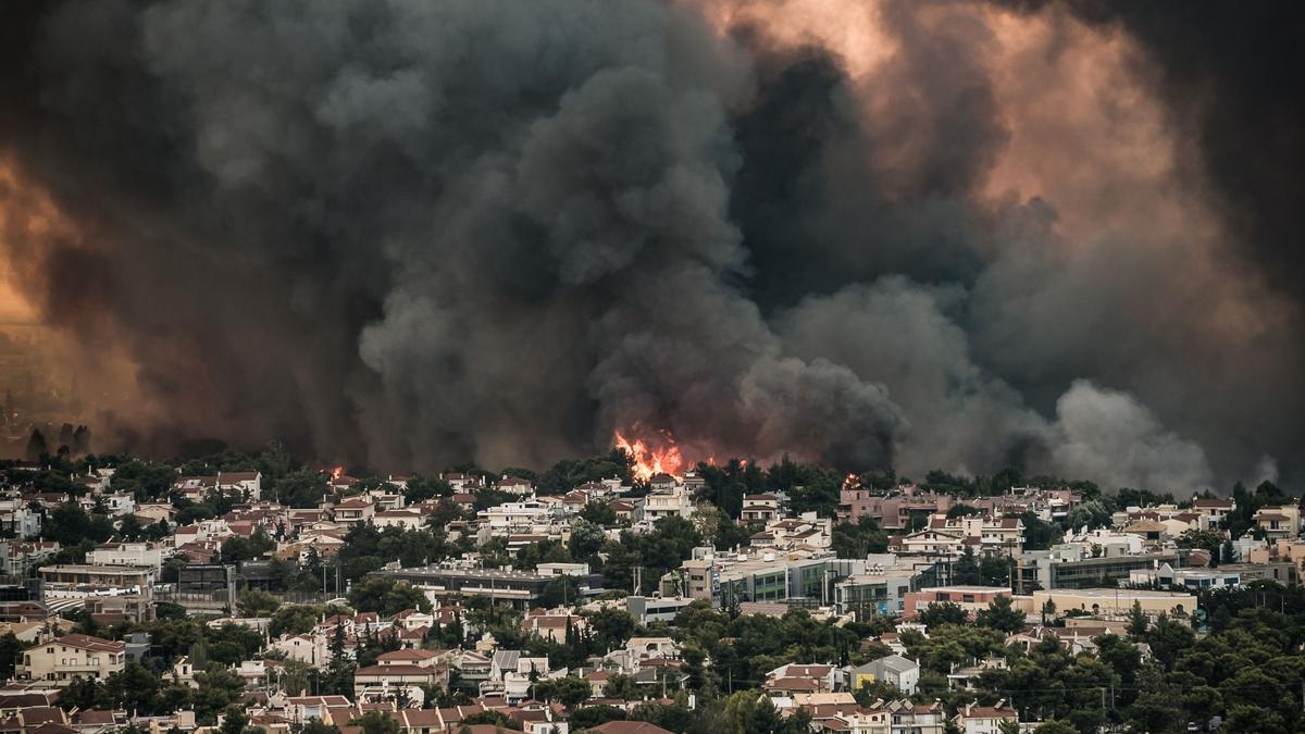 Incendio en Atenas