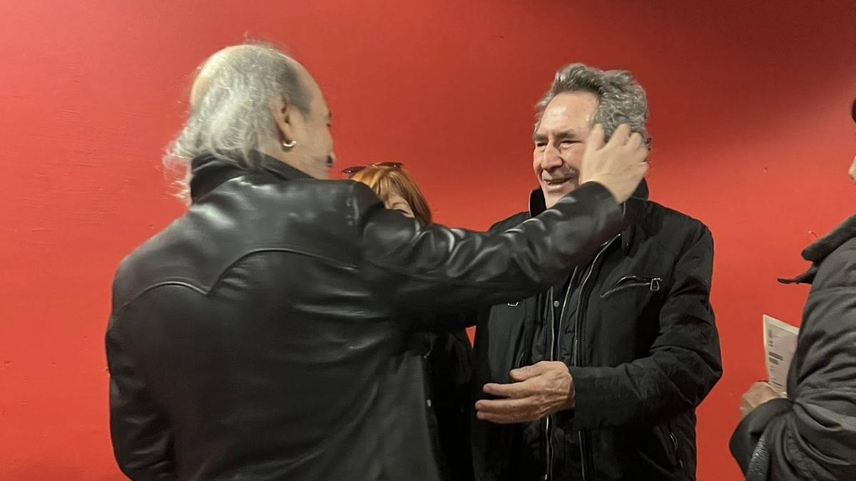 Miguel Ríos recibió una visita muy especial en Zaragoza.