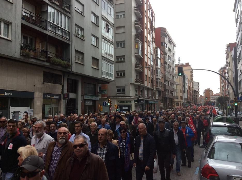 Protesta de pensionistas en Gijón