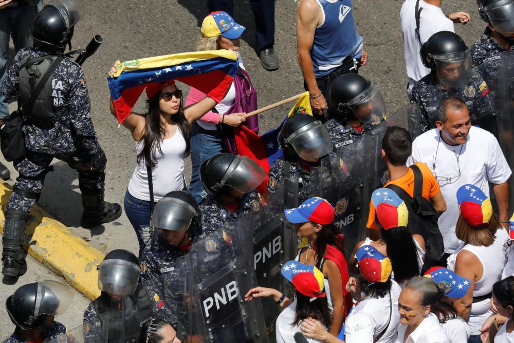 Las imágenes de la protesta en Venezuela.
