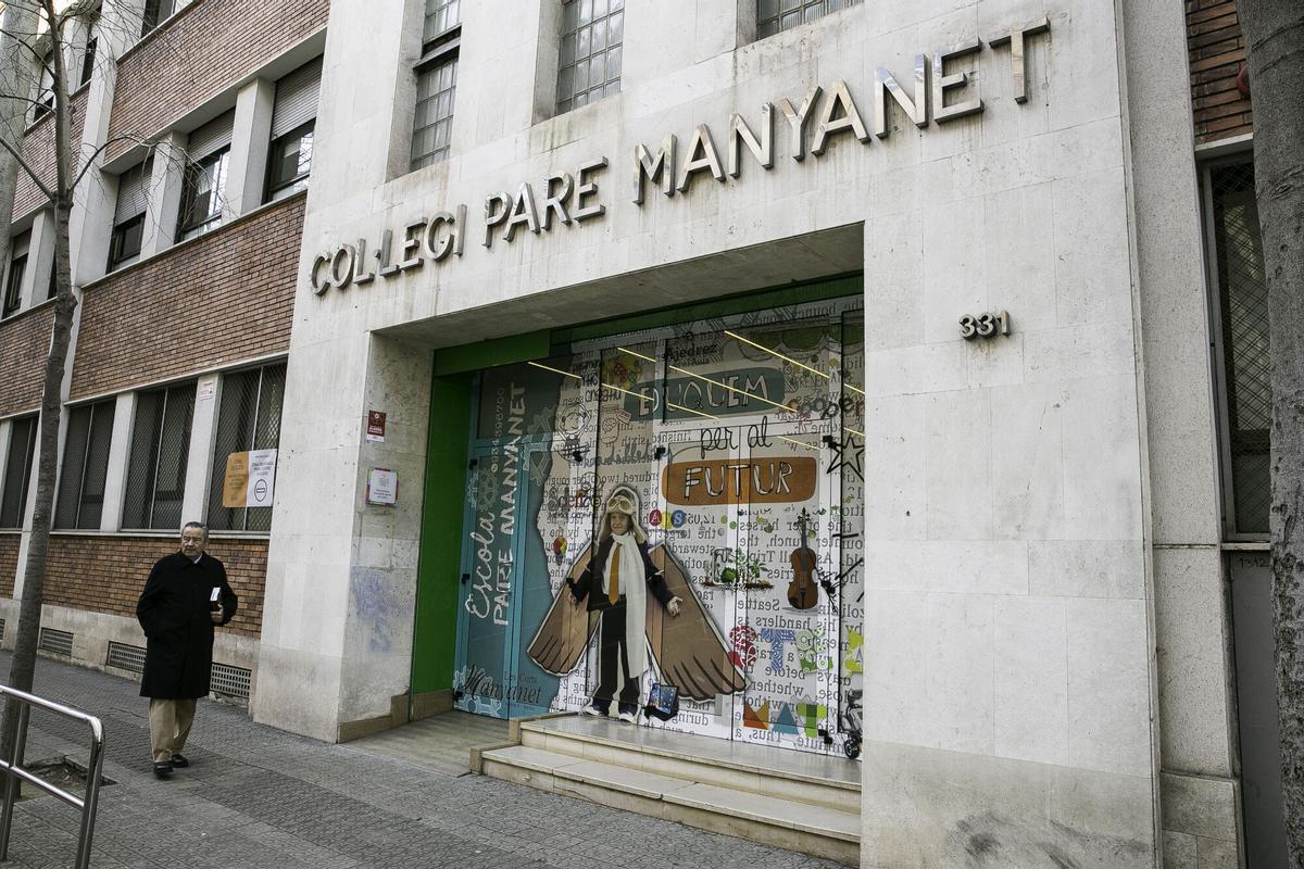 Barcelona 10/01/2023 Audiència de BCN investiga l’escola Pare Manyanet per castigar un informàtic que va desemmascarar un pedòfil Fotografia de JOAN CORTADELLAS. Façana de l’escola Pare Manyanet de Sant Andreu al Carrer de Sant Sebastià, 55