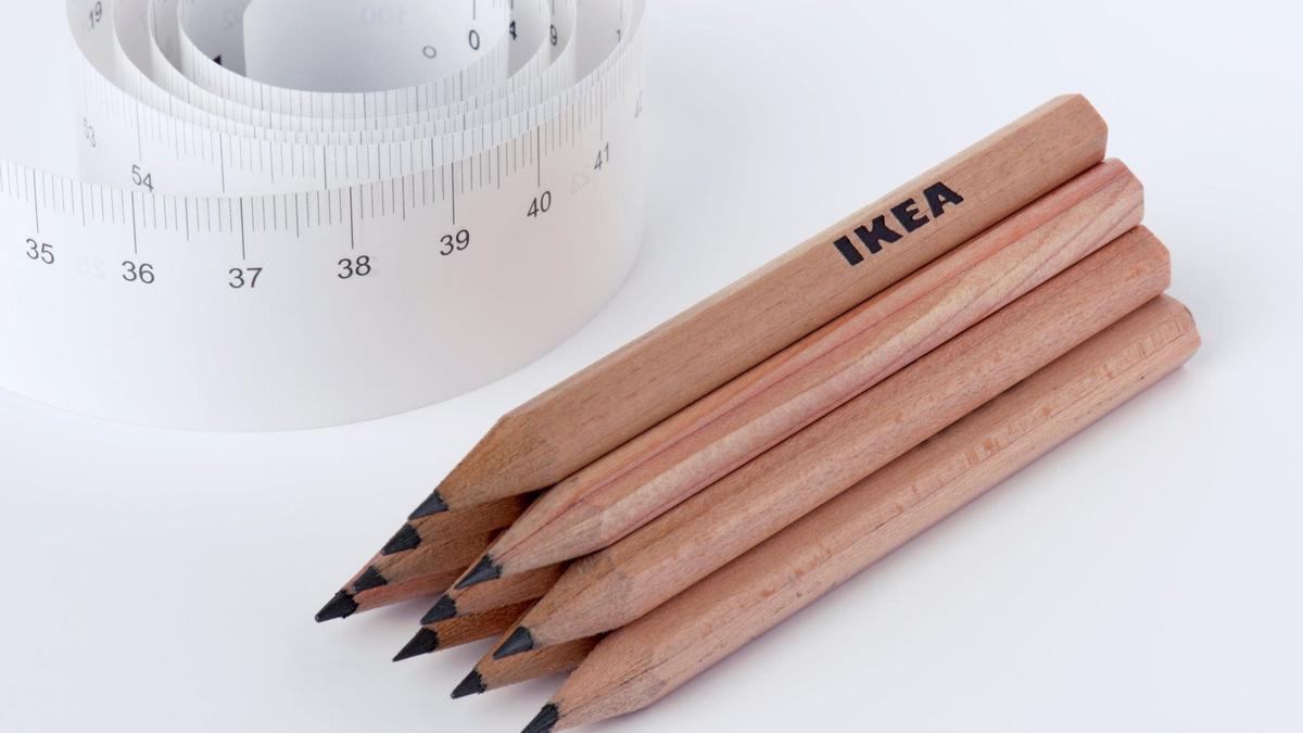 Wooden lead pencils and Paper Ruler